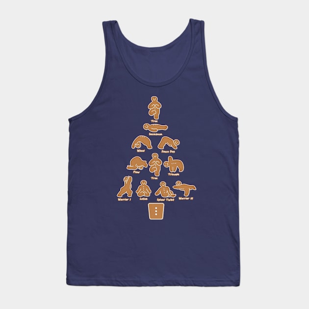 Gingerbread Man Yoga Christmas Tank Top by Rebus28